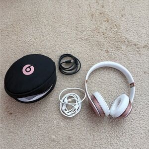 Beats Over-Ear Headphones - White and Pink